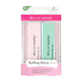 Brush Works Pastel Nail Buffing Blocks - 2 Pack